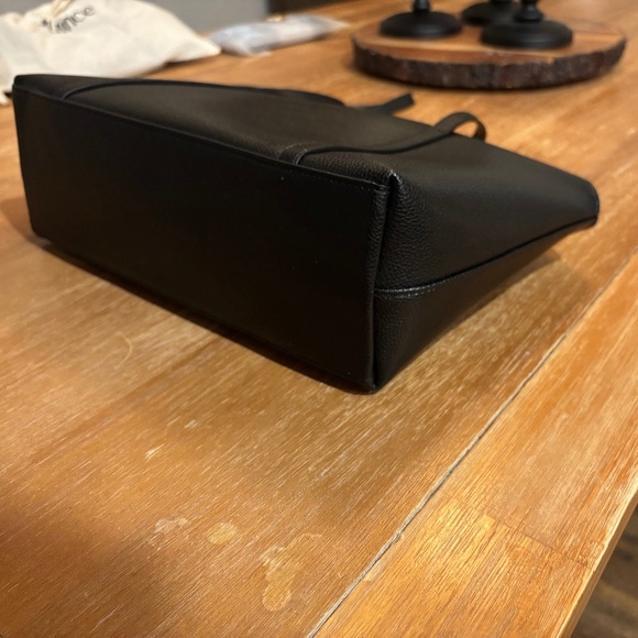 Monorow Sara Black Leather East West Shoulder Bag - Picture 6 of 14